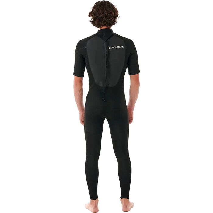 2024 Rip Curl Mens Omega 2/2mm Back Zip Short Sleeve Wetsuit 15ZMFS - Black